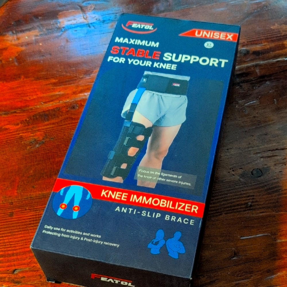 Featol Knee Immobilizer * Stable Support Anti-Slip Brace * XL * Unisex Brand New